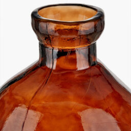 Pacific Lifestyle Tall Organic-Shaped Vase In Pecan Brown Recycled Glass - thumbnail 4