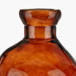 Pacific Lifestyle Tall Organic-Shaped Vase In Pecan Brown Recycled Glass - thumbnail 3