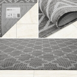 Homeart Outdoor Rugs Easy Cleaning Area Rugs For Balcony,garden,picnic,uv Weather Resistant  D.grey Cream,120X170 - thumbnail 6