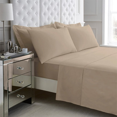 Gc Gaveno Cavailia 200 Thread Count Egyptian Cotton Flat Sheet King Mocha