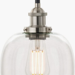 Pacific Lifestyle Glass Pendant Ceiling Light With Antique Silver Metal Chain Pendant - thumbnail 4