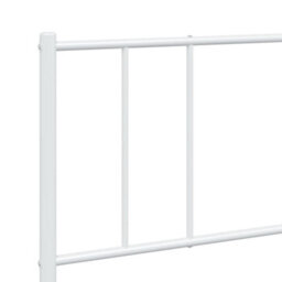 Berkfield Metal Bed Frame With Headboard And Footboard White 183X213 Cm - thumbnail 9
