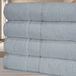 Casabella Towels Luxury 4 Pack Bath Sheets 100% Cotton Super Soft Quick Dry Highly Absorbent Bathroom Towels White - thumbnail 5