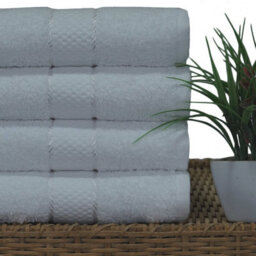 Casabella Towels Luxury 4 Pack Bath Sheets 100% Cotton Super Soft Quick Dry Highly Absorbent Bathroom Towels White - thumbnail 4