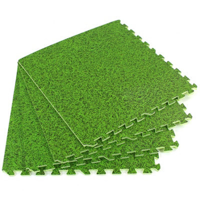 Easimat Eva Grass Effect Eva Interlocking Foam Mats Play Home Office Garage Tiles