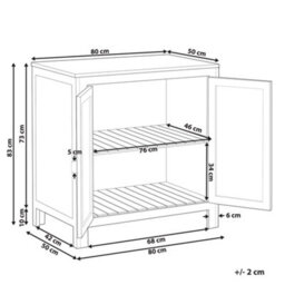 Beliani Outdoor Kitchen Cabinet Brucoli Brown Acacia Wood - thumbnail 3