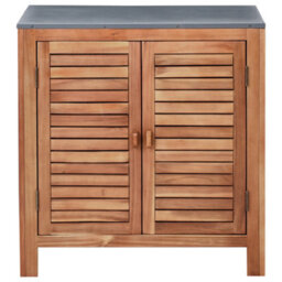 Beliani Outdoor Kitchen Cabinet Brucoli Brown Acacia Wood - thumbnail 5