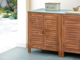 Beliani Outdoor Kitchen Cabinet Brucoli Brown Acacia Wood - thumbnail 2