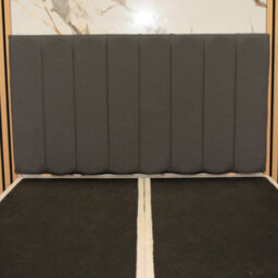"Urban Textures Luxury 20"" High Boucle Fabric Upholstered  Apollo Line Headboard - Grey" - thumbnail 1