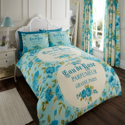 Smart Living Duvet Cover With Pillowcases Polycotton Quilt Bedding Covers Comfy Breathable Comforter Cover Set - Teal - image 1