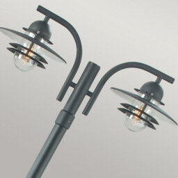Luminosa Lighting Elstead Oslo Outdoor Twin Lamp Post, E27 - thumbnail 2