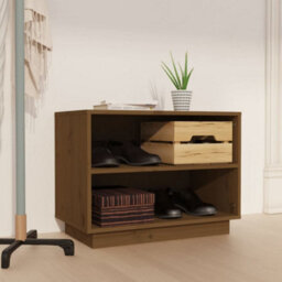 Berkfield Shoe Cabinet Honey Brown 60X34X45 Cm Solid Wood Pine