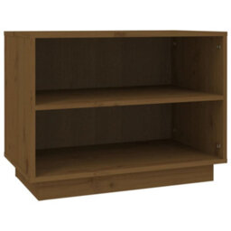 Berkfield Shoe Cabinet Honey Brown 60X34X45 Cm Solid Wood Pine - thumbnail 2