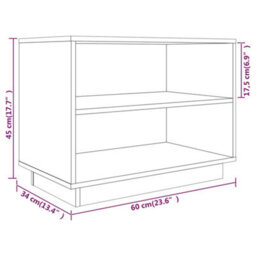 Berkfield Shoe Cabinet Honey Brown 60X34X45 Cm Solid Wood Pine - thumbnail 8