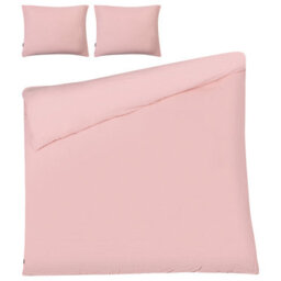 Beliani Duvet Cover Set Sumner 200 X 200 Cm Cotton Muslin Pastel Pink - thumbnail 4