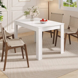 Dining Table Wood Rectangular Kitchen Dining Room 4 Seaters 120X80X75 Cm Table - thumbnail 3