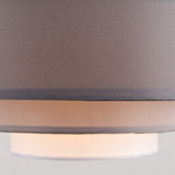 Valuelights Hampshire Grey Ceiling Pendant Shade And B22 Gls Led 6W Warm White 3000K Bulb - thumbnail 3