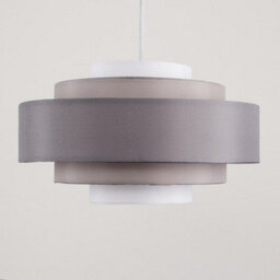 Valuelights Hampshire Grey Ceiling Pendant Shade And B22 Gls Led 6W Warm White 3000K Bulb - thumbnail 4