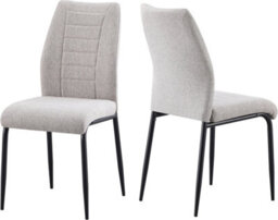 Seconique Chilton Set Of 4 Dining Chairs Grey Fabric Upholstery - thumbnail 2
