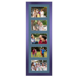AK Frames 26X8 Purple Modern Multi Photo Frame With Pompadour Mount - Holds 5 Apertures (5X) 6X4 Photos
