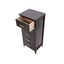 Palazzi 5 Drawer Narrow Chest Of Drawers Black - thumbnail 5