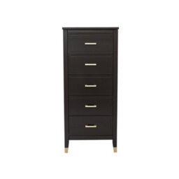 Palazzi 5 Drawer Narrow Chest Of Drawers Black - thumbnail 3