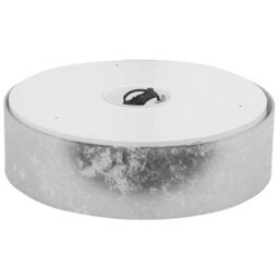 Beliani Boho Flush Lamp Silver Polycotton 45Cm Drum Shade - Warm White Ceiling Light - thumbnail 4