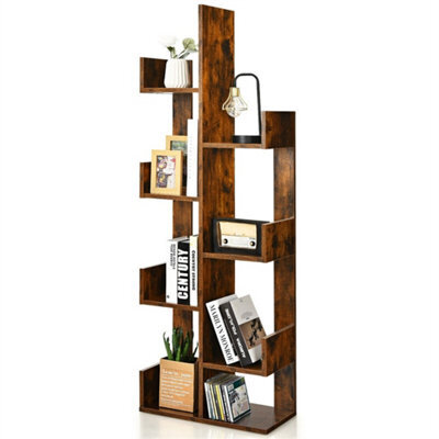 8 Tier Bookshelf Storage Display Floor Standing Bookcase Shelving Organizer Home - image 1