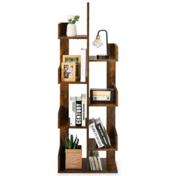 8 Tier Bookshelf Storage Display Floor Standing Bookcase Shelving Organizer Home - thumbnail 5