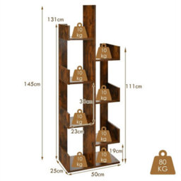 8 Tier Bookshelf Storage Display Floor Standing Bookcase Shelving Organizer Home - thumbnail 2