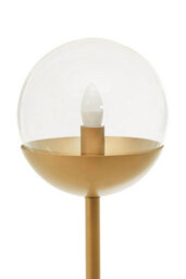 Orsina Gold Finish Metal Floor Lamp With White Marble Base, Metallic Floor Floor Lamp, Ideal For Reading Corners - thumbnail 3