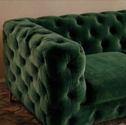 Monaco Chesterfield 3 Seater Chaise Sofa Green Velvet L Shaped Corner Chaise- Right Hand Deep Buttoned Upholstery Couch Lounge - thumbnail 2