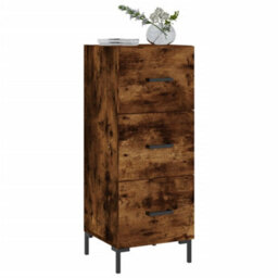 Berkfield Modern Sideboard Smoked Oak 34.5X34X90 Cm Engineered Wood - thumbnail 3