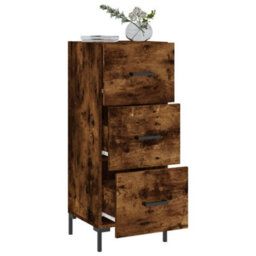Berkfield Modern Sideboard Smoked Oak 34.5X34X90 Cm Engineered Wood - thumbnail 4