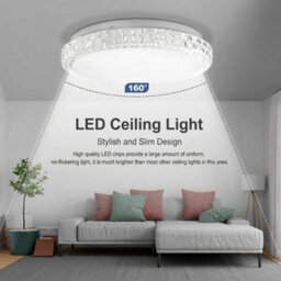 Round Led Ceiling Light Panel Downlight For Bathroom Kitchen Living Room - thumbnail 3