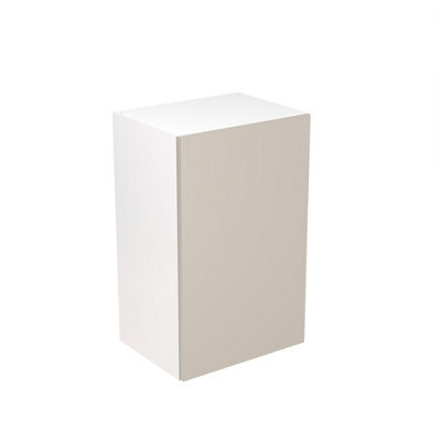 Kitchen Kit Wall Unit 450mm W/ Slab Cabinet Door - Super Matt Light Grey - image 1