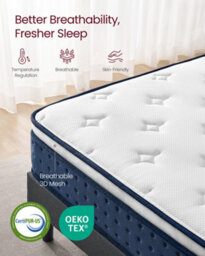 LEDREM Hybrid Spring And Foam Mattress, Medium Firm King Bed Mattress - thumbnail 6