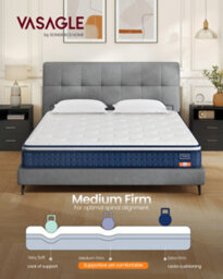 LEDREM Hybrid Spring And Foam Mattress, Medium Firm King Bed Mattress - thumbnail 2