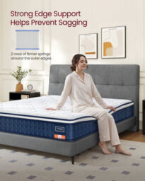 LEDREM Hybrid Spring And Foam Mattress, Medium Firm King Bed Mattress - thumbnail 7
