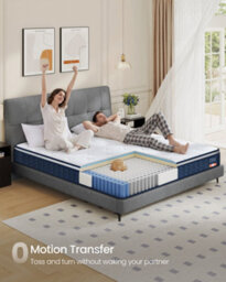 LEDREM Hybrid Spring And Foam Mattress, Medium Firm King Bed Mattress - thumbnail 4
