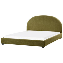 Beliani Bed Boucle Vaucluse 180 X 200 Cm (Eu Super King) Olive Green - thumbnail 7