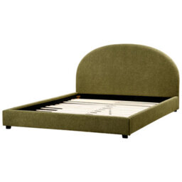 Beliani Bed Boucle Vaucluse 180 X 200 Cm (Eu Super King) Olive Green - thumbnail 5