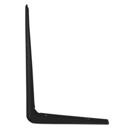 Pluto Black Metal Steel Shelf Wall Brackets 82mm X 120mm X 25mm - 12 Pack - thumbnail 2