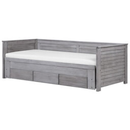 Beliani Bed With Storage Drawers Wood Cahors 90 X 200 Cm (Eu Single) Grey - thumbnail 4