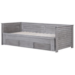 Beliani Bed With Storage Drawers Wood Cahors 90 X 200 Cm (Eu Single) Grey - thumbnail 6