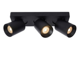 Lucide Nigel Modern Ceiling Spotlight - Led Dim To Warm - Gu10 - 3X5W 2200K/3000K - Black - thumbnail 5
