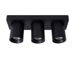 Lucide Nigel Modern Ceiling Spotlight - Led Dim To Warm - Gu10 - 3X5W 2200K/3000K - Black - thumbnail 3