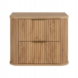 Heze Furniture Elegance Glamour Style 2 Drawer Bathroom Vanity Cabinet 60Cm - Gold Craft Oak - thumbnail 3