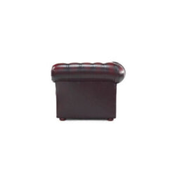 Chesterfield 2 Seater Sofa Settee Antique Oxblood Red Real Leather In Balmoral Style - thumbnail 8