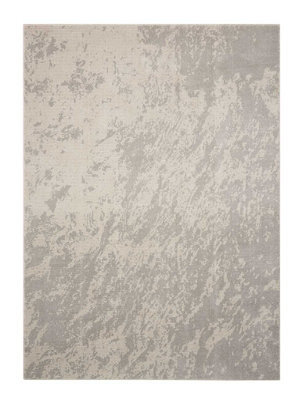 Ivory/grey Rug, Abstract Rug With 10mm Thick, Anti-Shed Modern Luxurious Rug For Bedroom, & Dining Room-117Cm X 178Cm - image 1